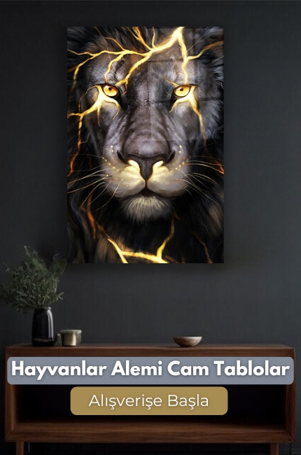 Hayvanlar Cam Tablo