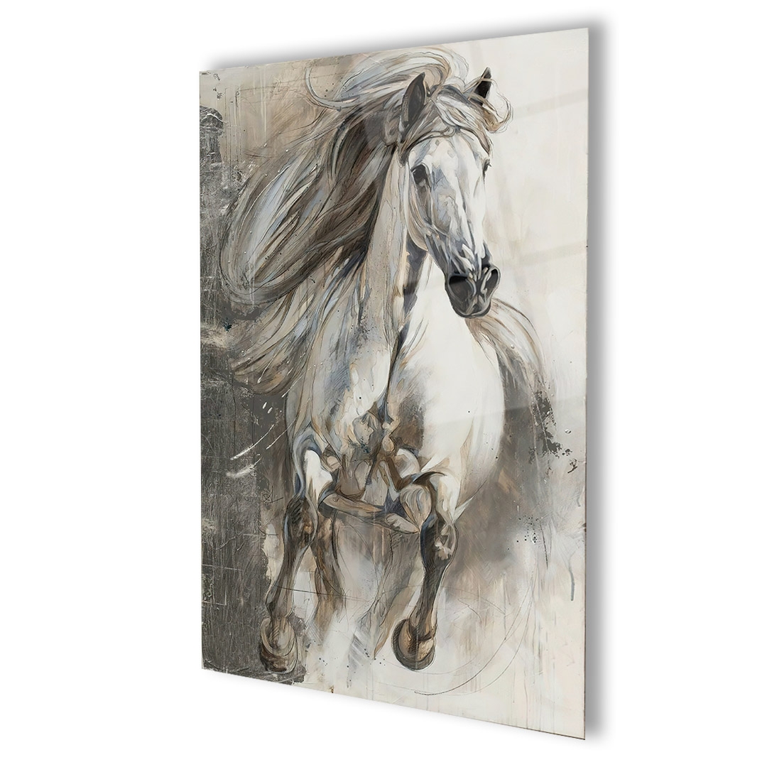 Beyaz%20At%204mm%20Dayanıklı%20Cam%20Tablo%20Temperli%20Cam,%20White%20Horse%20Glass%20Wall%20Decor