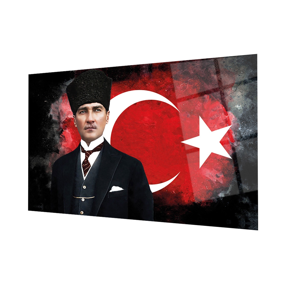 Atatürk%20ve%20Türk%20Bayrağı%20Cam%20Tablo%204mm%20Dayanıklı%20Temperli%20Hediyelik%20Büyük%20Tablo