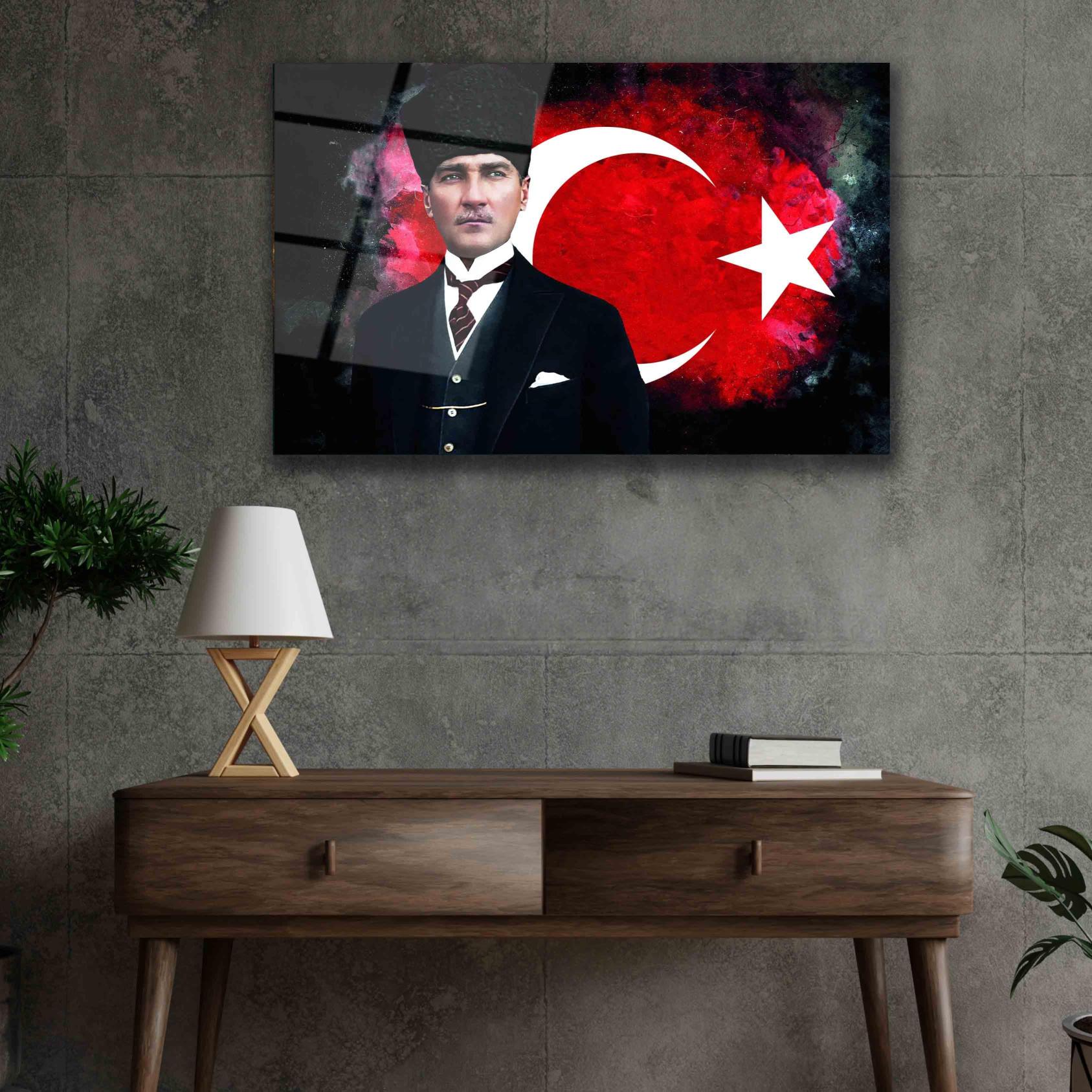 Atatürk%20ve%20Türk%20Bayrağı%20Cam%20Tablo%204mm%20Dayanıklı%20Temperli%20Hediyelik%20Büyük%20Tablo