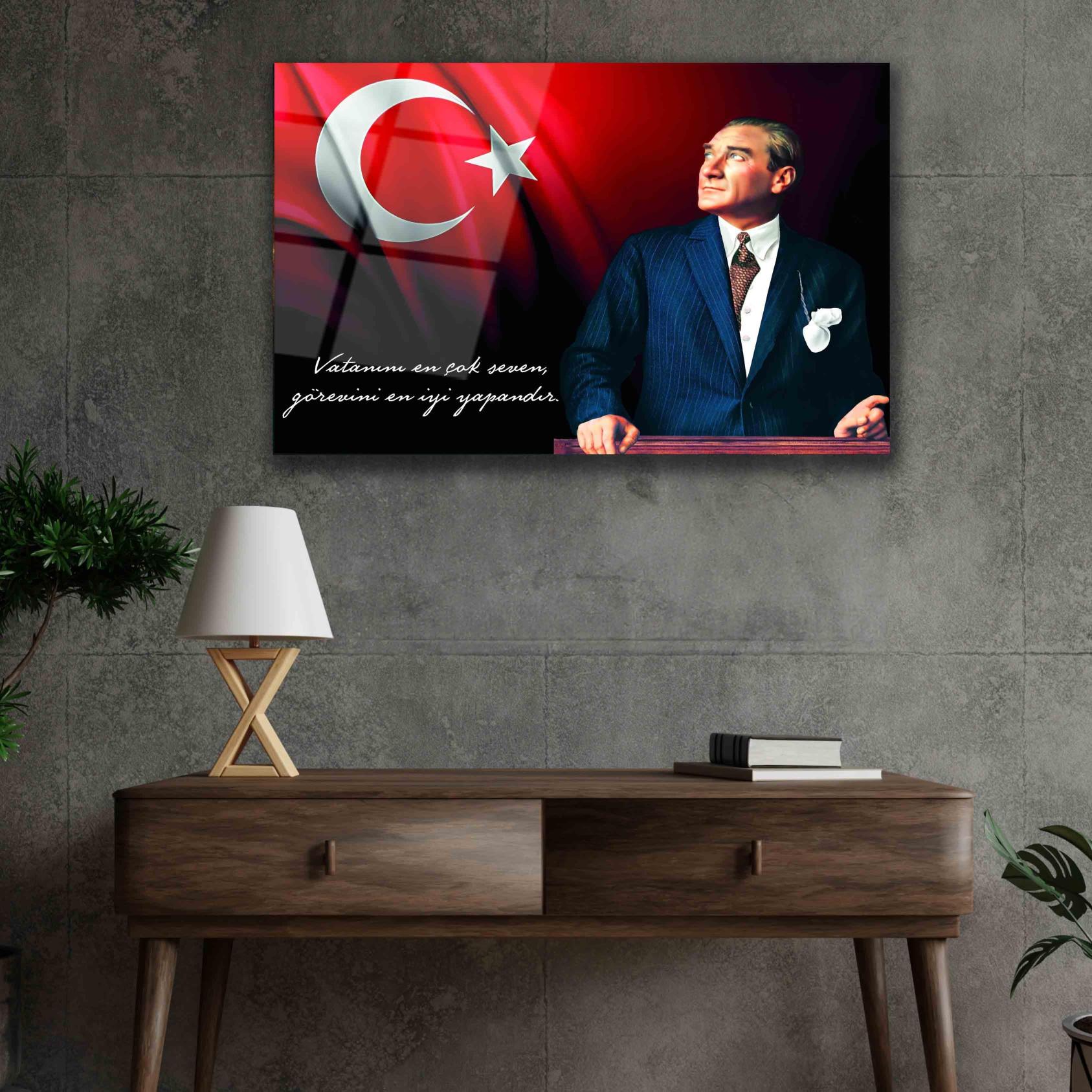 Atatürk%20Bayrak%20Atatürk%20Silüetli%20Gölgeli%20Cam%20Tablo