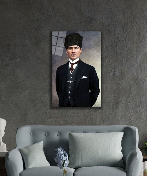 Atatürk%204mm%20Dayanıklı%20Cam%20Tablo%20Temperli%20Cam,%20Ataturk%20Glass%20Wall%20Decor.