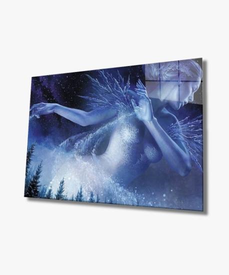 Kadınlar Fantastik Peri Kızı Cam Tablo 4mm Dayanıklı Temperli Cam, Women Fantastic Fairy Glass Wall Art