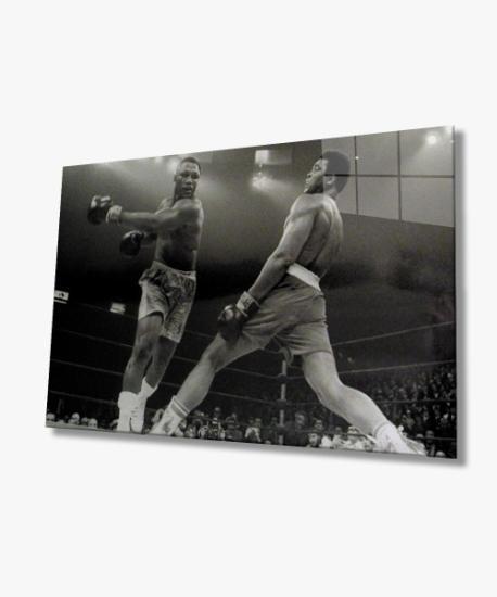 Siyah Beyaz İnsan Fotoğrafları Muhammet Ali Cam Tablo